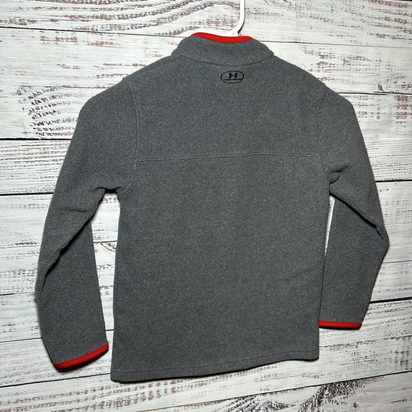Under Armour Quarter Zip Jacket Gray and Red Size 6 - Picture 11 of 15